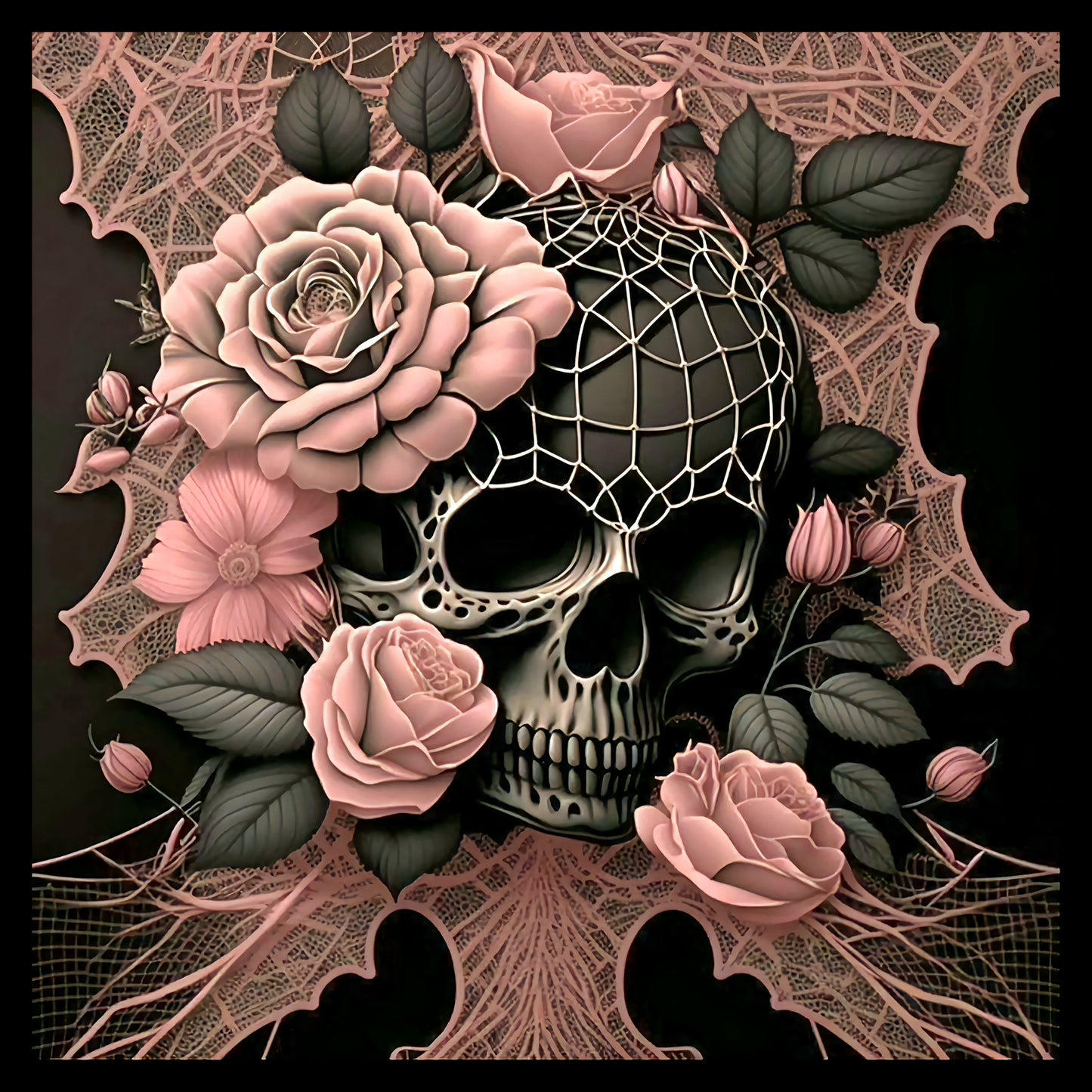 Pink Lace, EDC Hank, 8"x8", Square