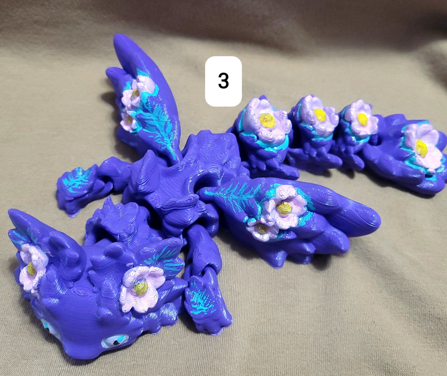 Articulated Kosha Dragon 8"x5" 3d Printed, PLA