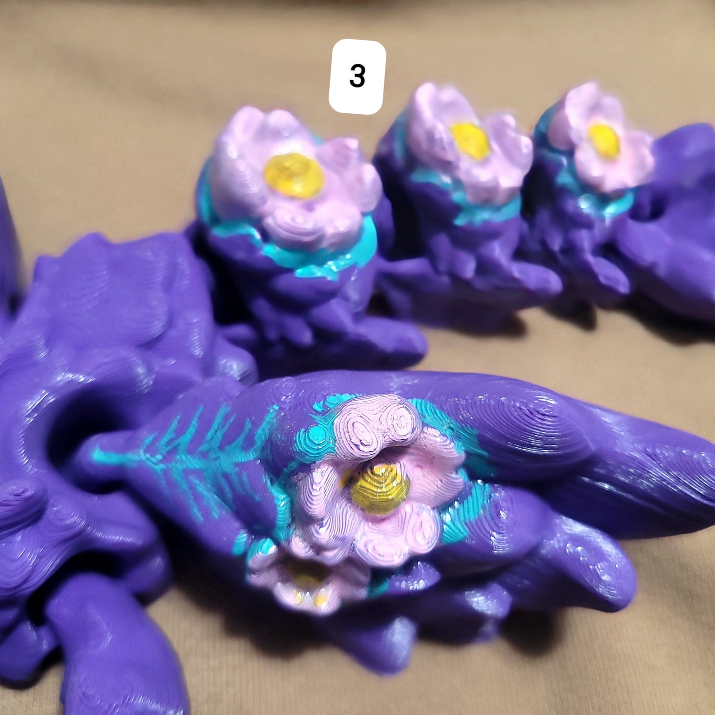 Articulated Kosha Dragon 8"x5" 3d Printed, PLA