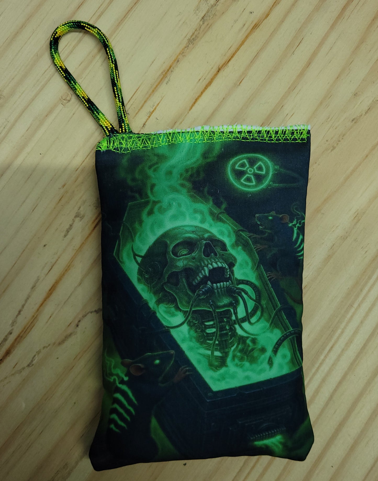 Skull in Coffin, Halloween Clay Chalk Dry Bags, Disc Golf, Sports Dry Bag, 50% Clay, 50% Chalk