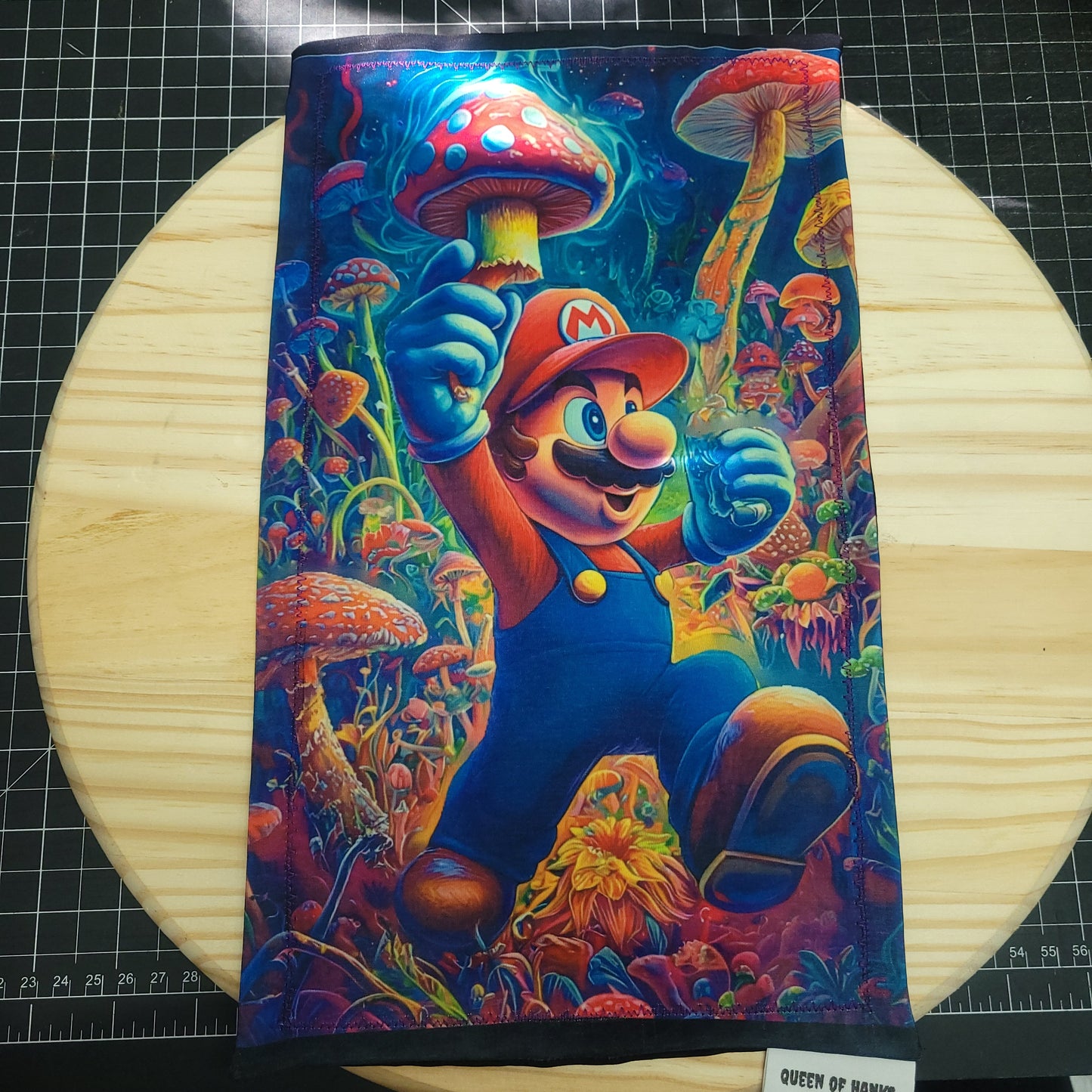 Neon Mario Extra Long, EDC Hank, 8"x13", Square