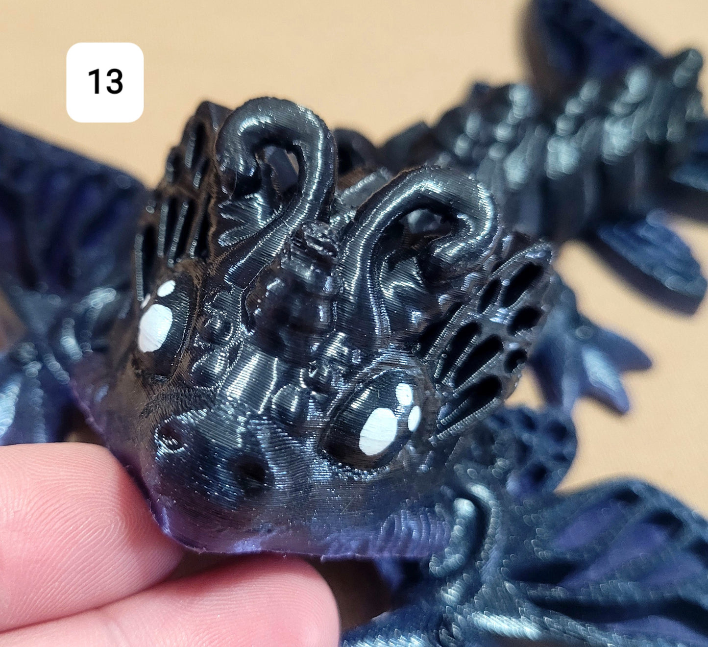 Articulated Butterfly Dragon 7"x 6" 3d Printed, PLA