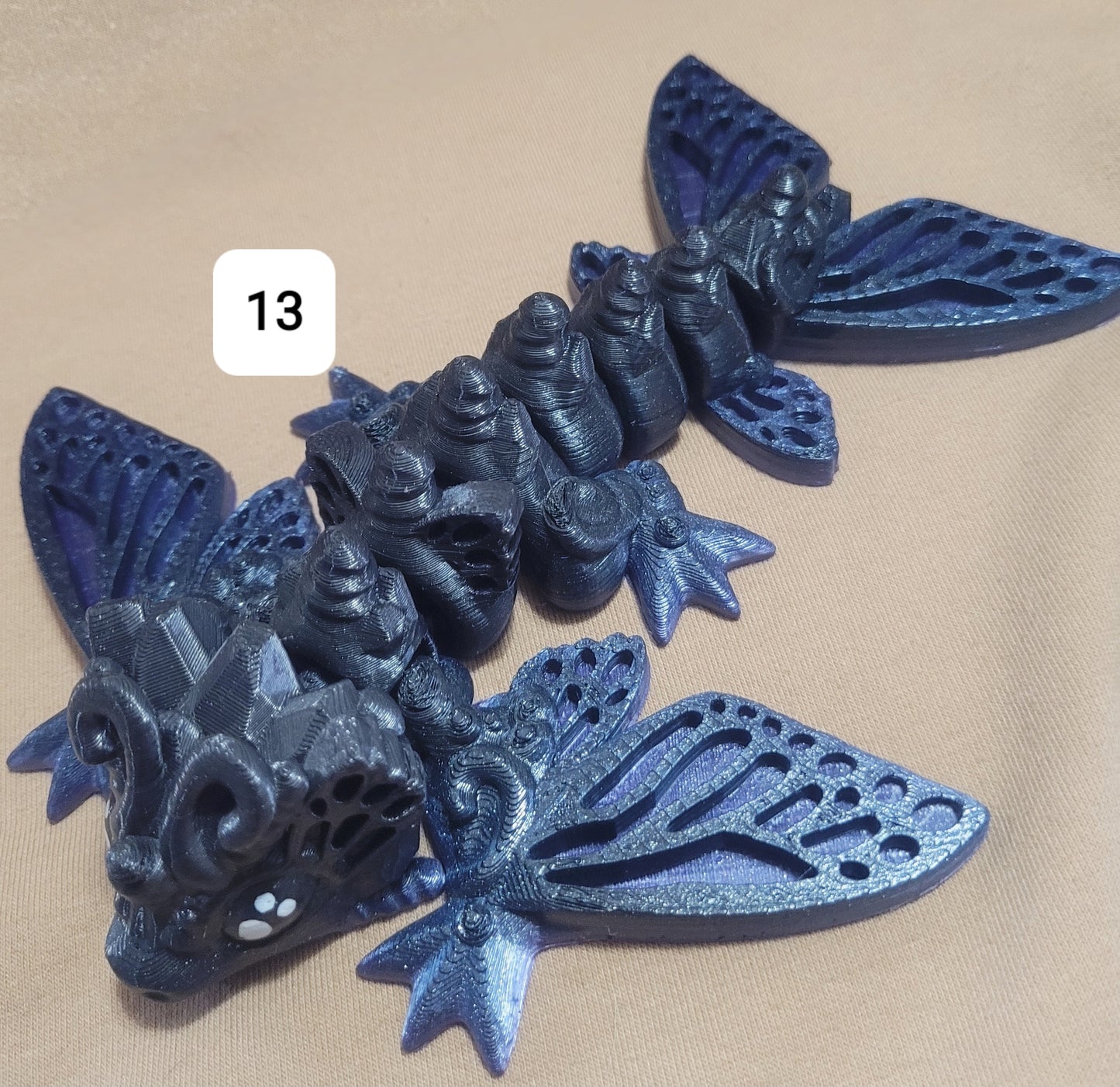 Articulated Butterfly Dragon 7"x 6" 3d Printed, PLA