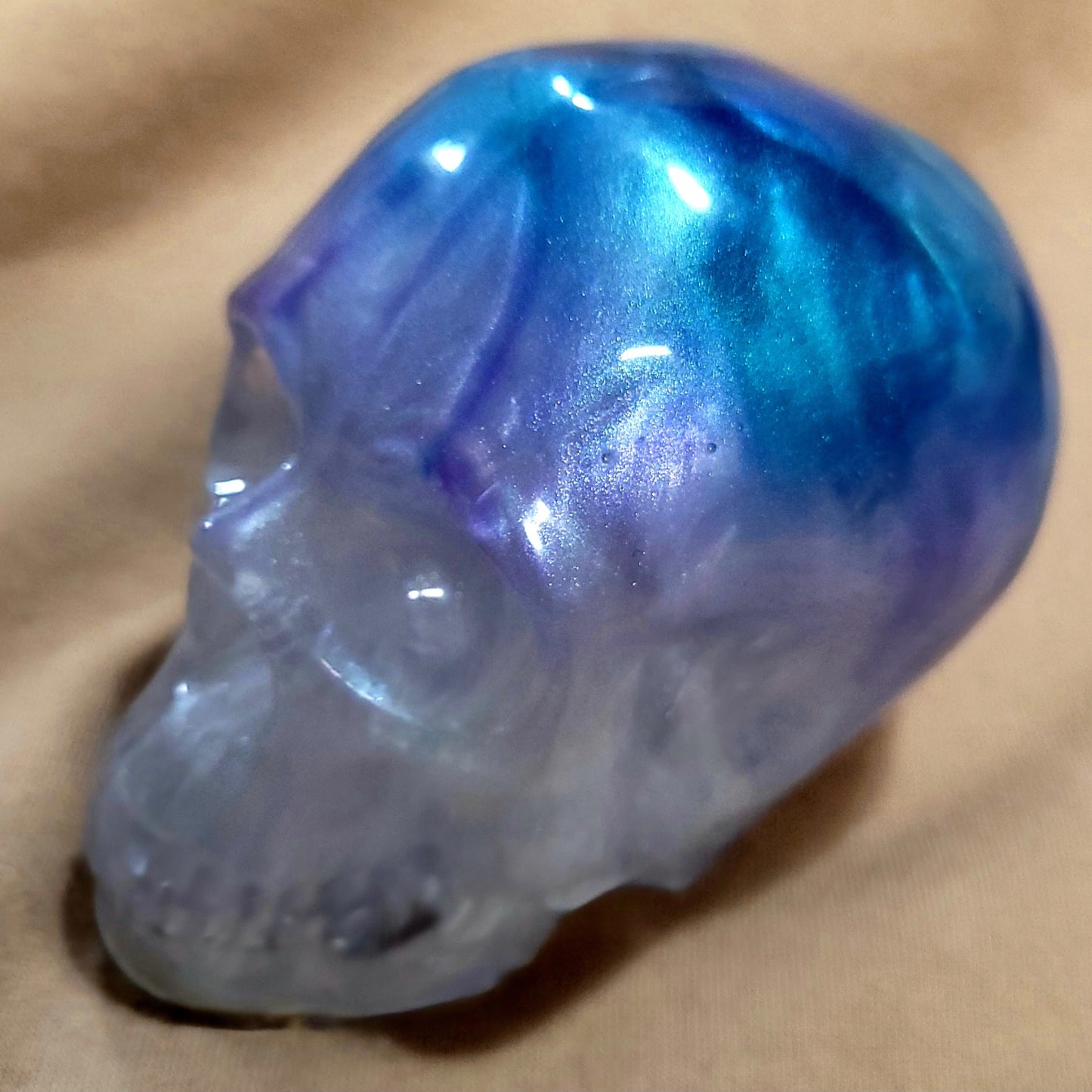 Beautiful Resin Skull, paperweight, home decor