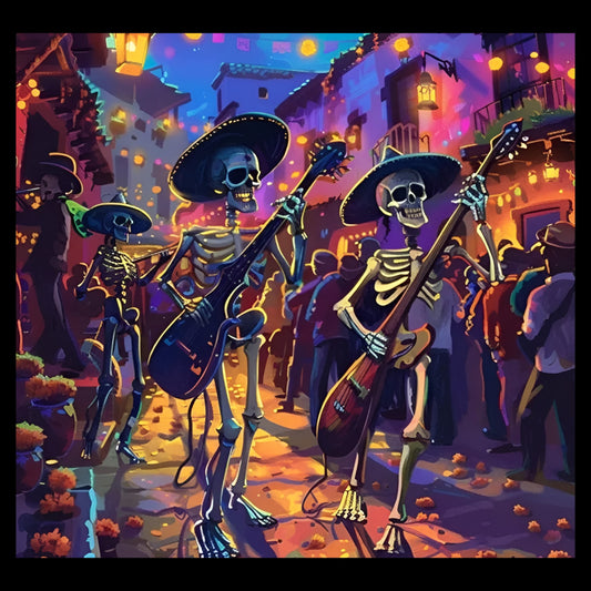 Mariachi Band, EDC Hank, 8"x8", Square