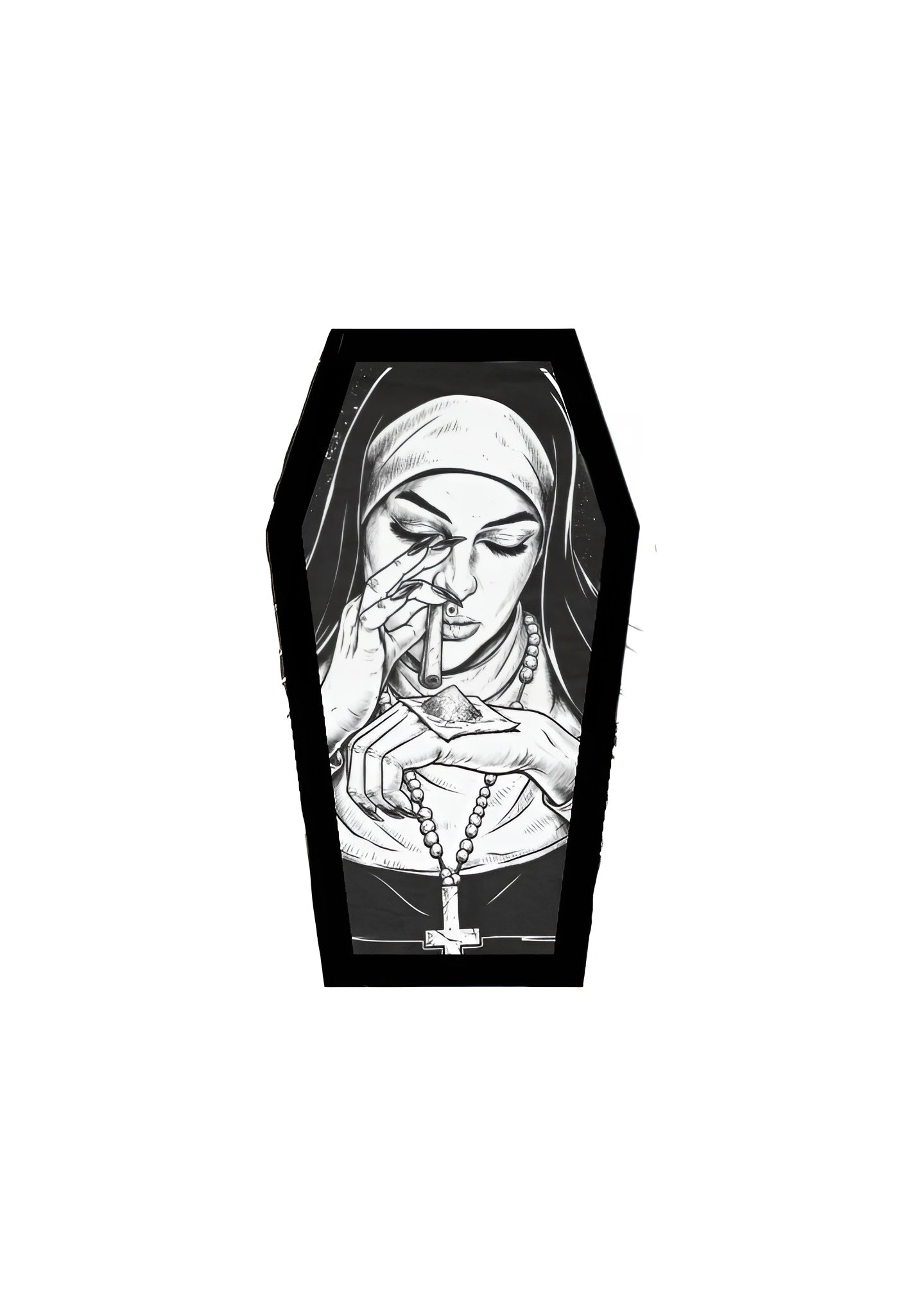 Nun Snorting C Coffin EDC Hank, Handkerchief